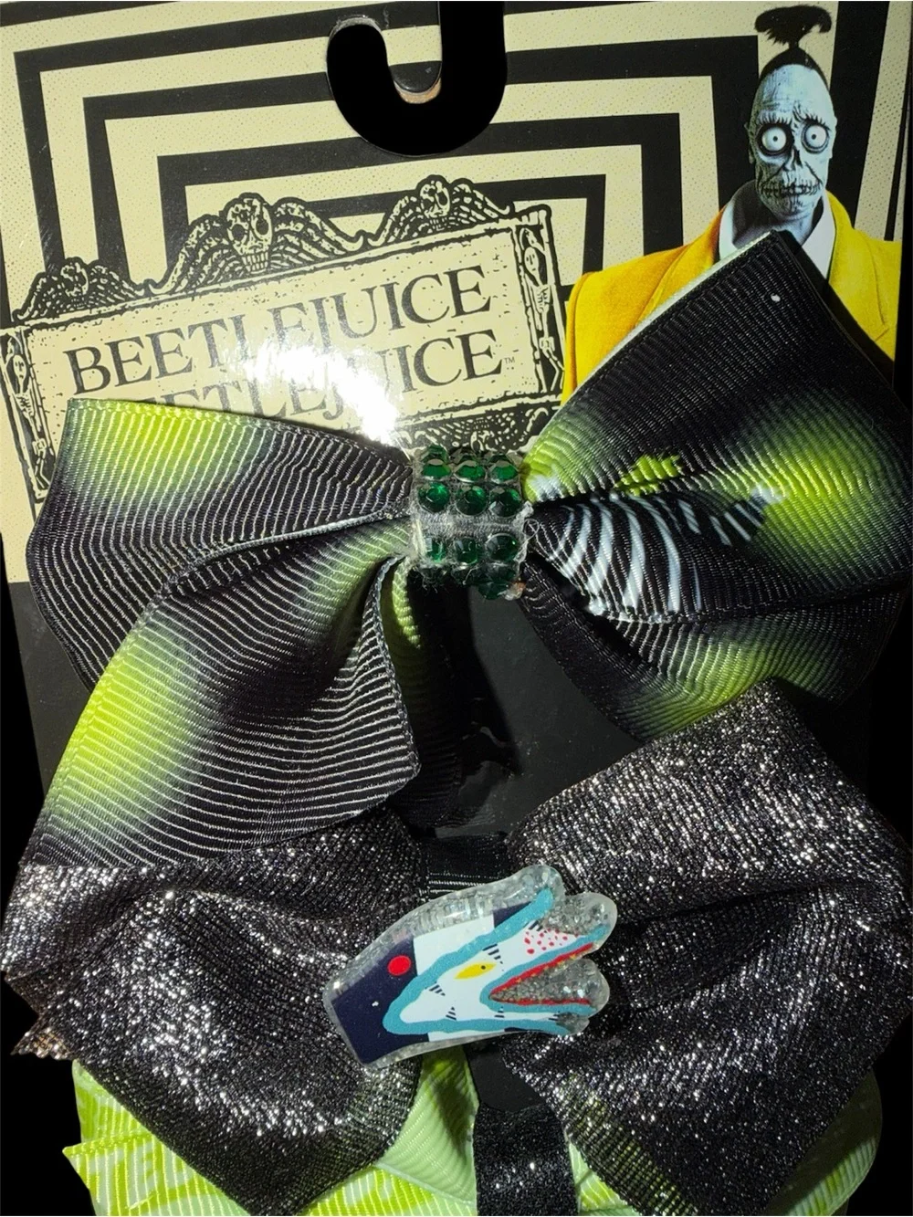 Beetlejuice Hair Bows Set